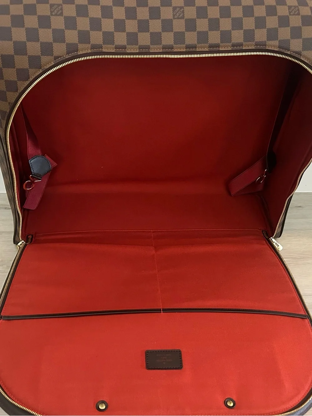 Authentic Louis Vuitton Brown Checkered Damier Canvas Travel Briefcase